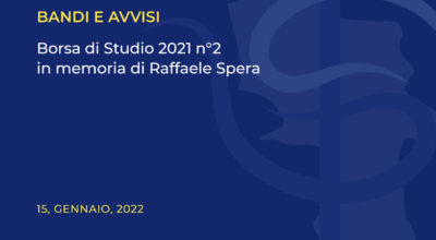 Borsa di Studio 2021 n°2, in memoria di Raffaele Spera
