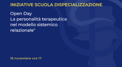 Open Day “La personalità terapeutica nel modello sistemico relazionale”