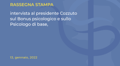 Intervista al presidente Cozzuto sul Bonus psicologico e sullo Psicologo di base