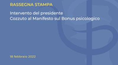 Intervento del presidente Cozzuto al Manifesto sul Bonus psicologico