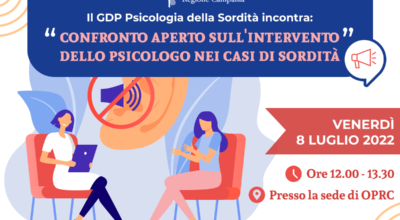 Il GDP Psicologia della Sordità incontra: confronto aperto sull’intervento dello psicologo nei casi di sordità