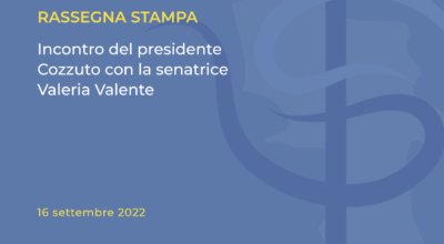 Rassegna Stampa: incontro del presidente Cozzuto con la senatrice Valeria Valente