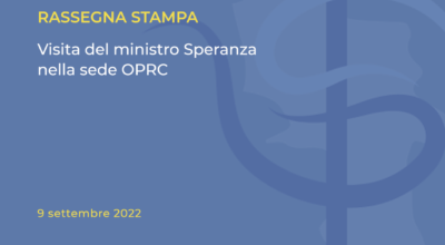 Visita del ministro Speranza nella sede OPRC