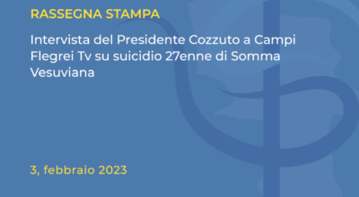 Intervista del presidente Cozzuto a  Campi Flegrei Tv su suicidio  27enne di Somma Vesuviana