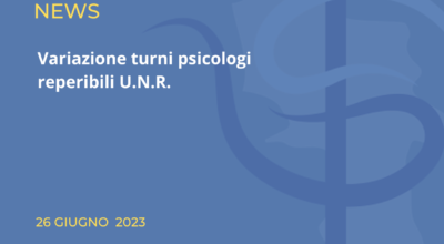 Variazione turni psicologi reperibili U.N.R.