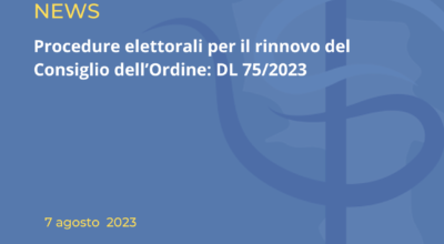 Procedure elettorali per il rinnovo del Consiglio dell’Ordine: DL 75/2023