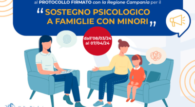 Riapertura manifestazione di interesse per aderire al protocollo firmato con la Regione Campania per “il sostegno a famiglie con minori”
