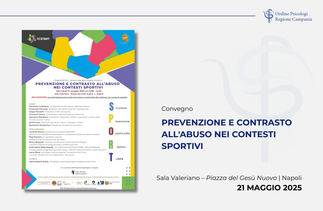 Convegno: “Prevenzione e contrasto all’abuso nei contesti sportivi”