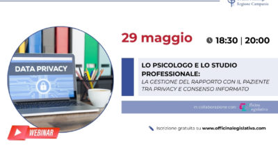 Webinar: “Lo psicologo e lo studio professionale”