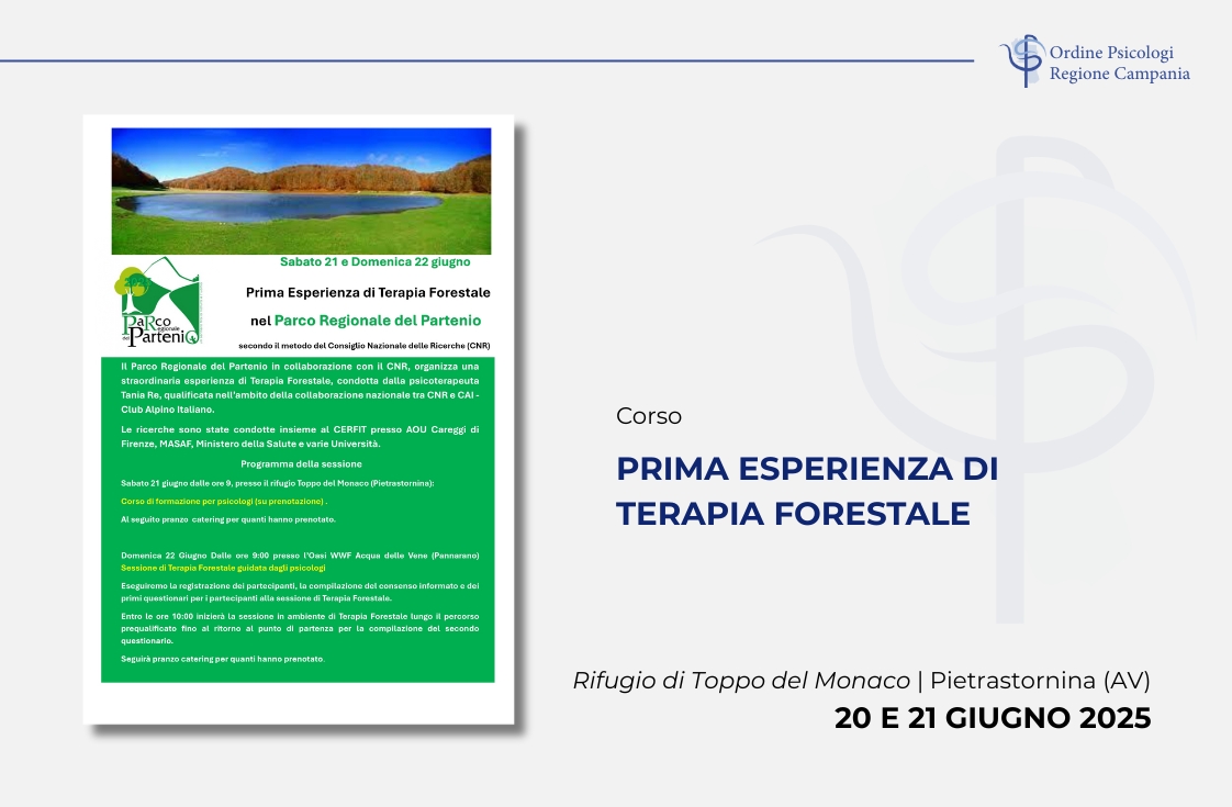 20 e 21 giugno 2025: Prima esperienza di Terapia Forestale