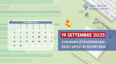 19 settembre 2025: Chiusura straordinaria uffici di segreteria
