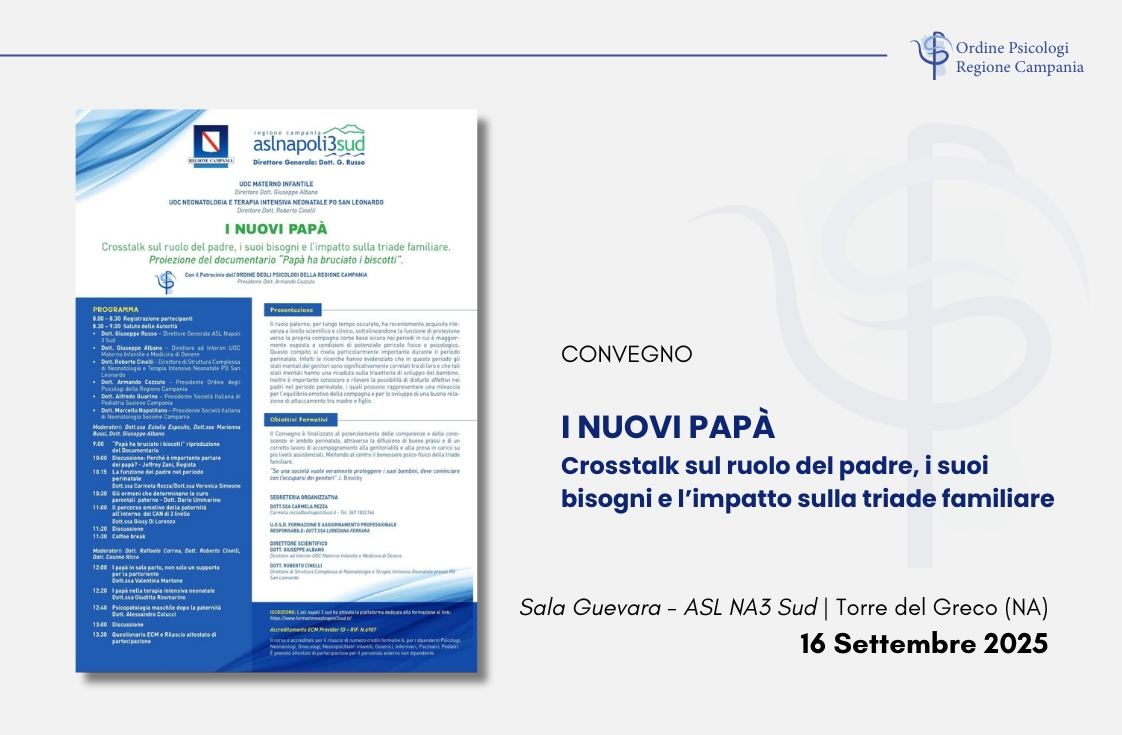 I nuovi papà. Crosstalk sul ruolo del padre, i suoi bisogni e l’impatto sulla triade familiare