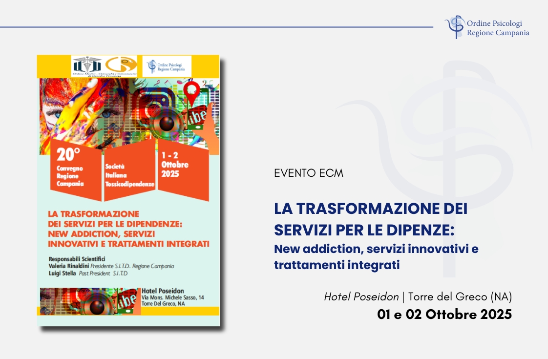 La trasformazione dei servizi per le dipendenze: new addiction, servizi innovativi e trattamenti integrati