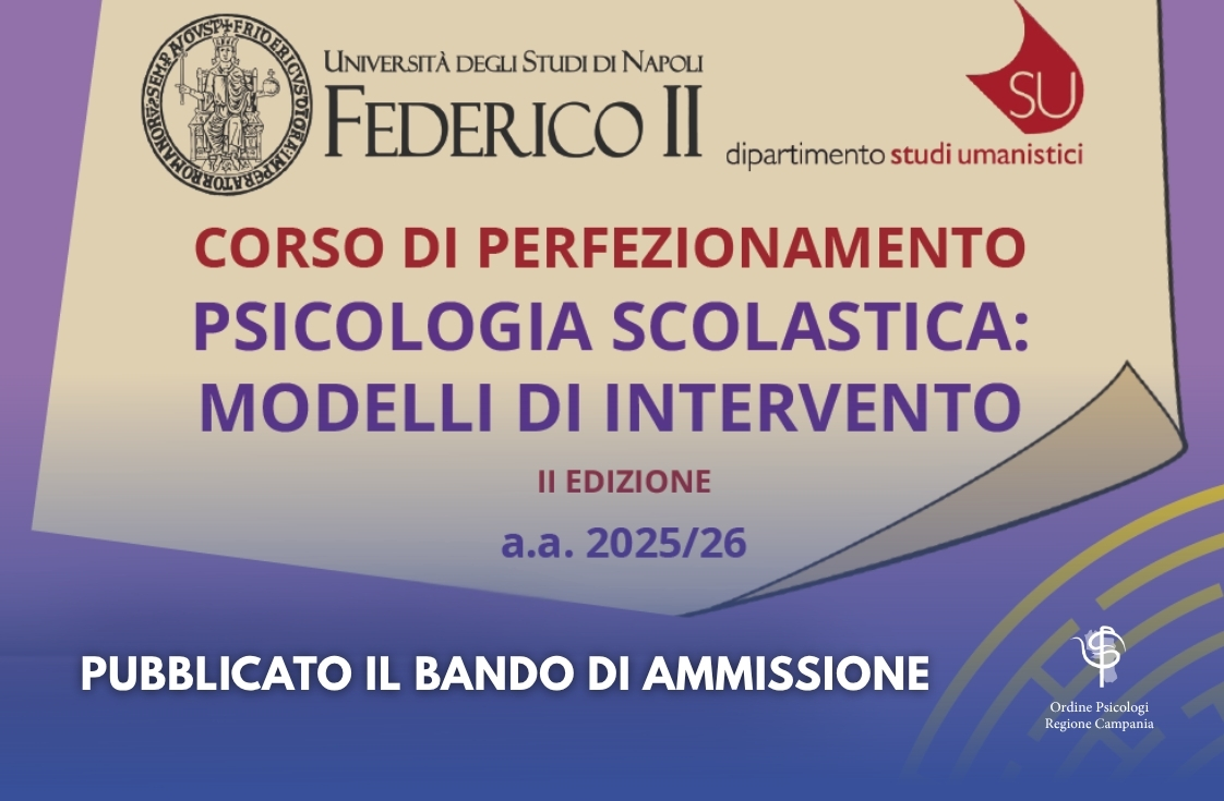 Corso di Perfezionamento in Psicologia Scolastica presso l’Università Federico II di Napoli