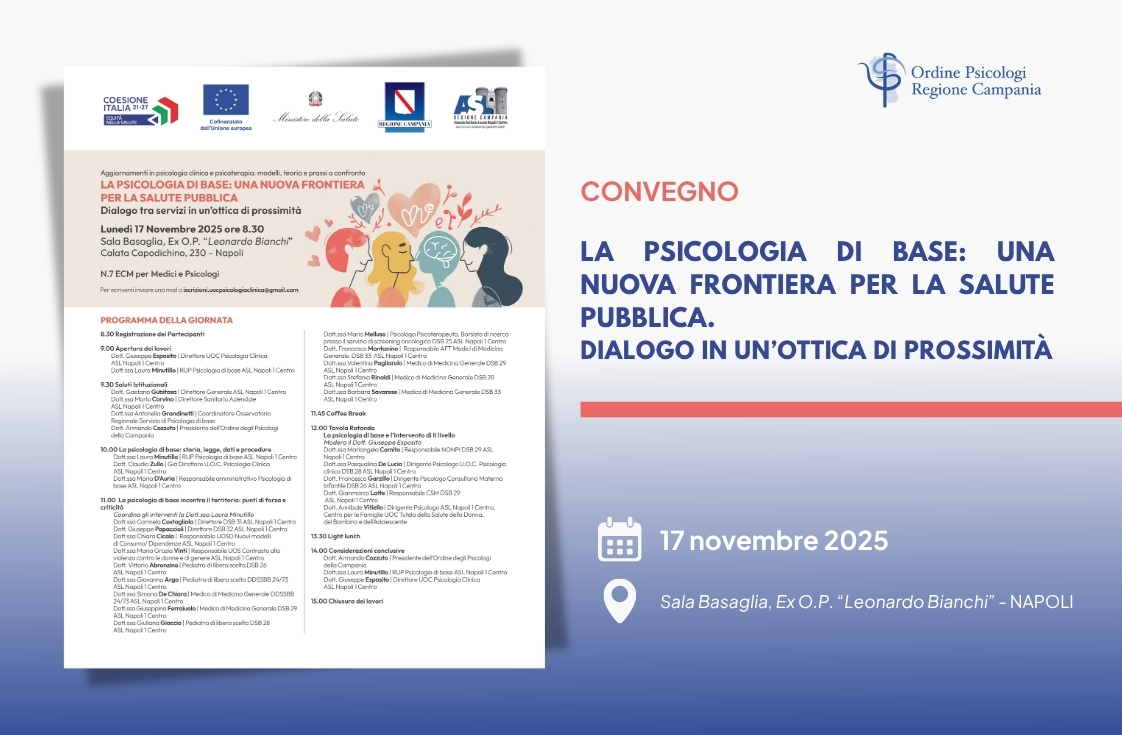 La Psicologia di Base: una nuova frontiera per la salute pubblica – Dialogo tra servizi in un’ottica di prossimità