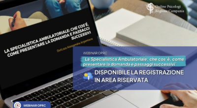 Webinar Specialistica Ambulatoriale: disponibile la registrazione in area riservata