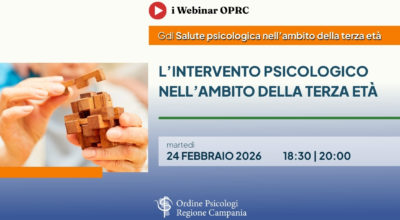 Webinar OPRC: L’intervento psicologico nell’ambito della terza età