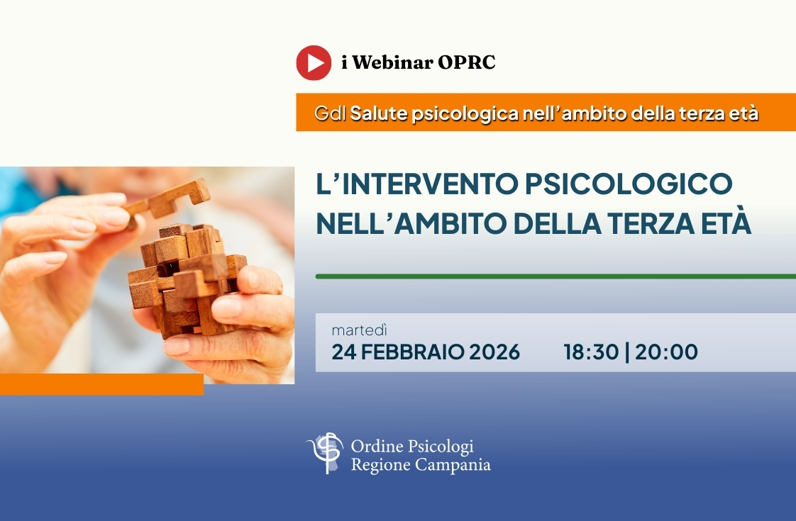 Webinar OPRC: L’intervento psicologico nell’ambito della terza età