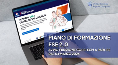 Piano di Formazione FSE 2.0 – Avvio fruizione corsi ECM a partire dal 04 marzo 2026
