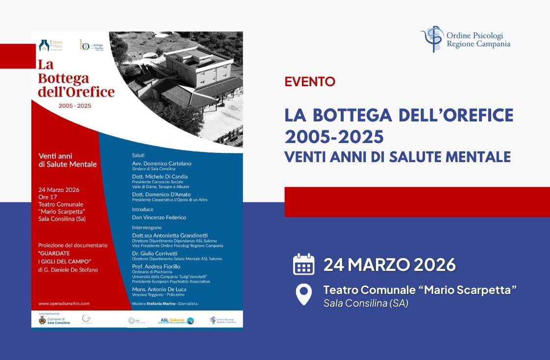 La Bottega dell’Orefice 2005-2025. Venti anni di Salute Mentale