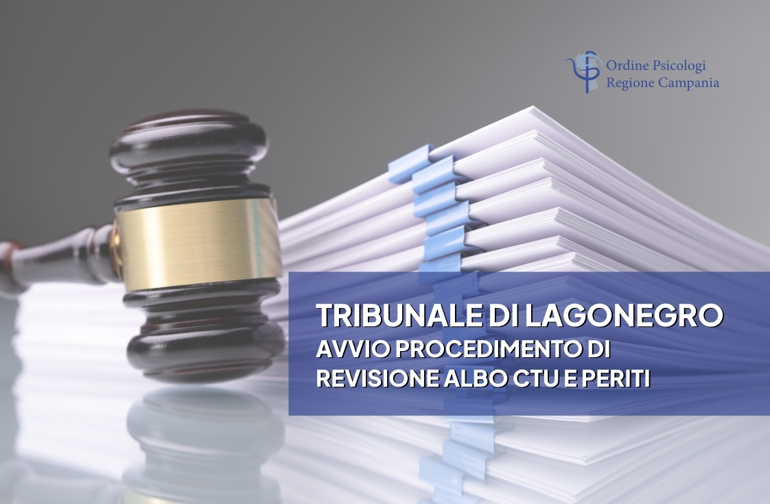 Tribunale di Lagonegro  –  Avvio procedimento di revisione Albo CTU e Periti
