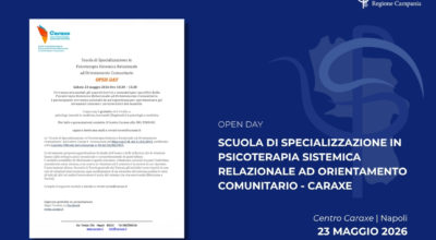 Open Day – Scuola di Specializzazione in Psicoterapia Sistemica Relazionale ad Orientamento Comunitario Centro Caraxe