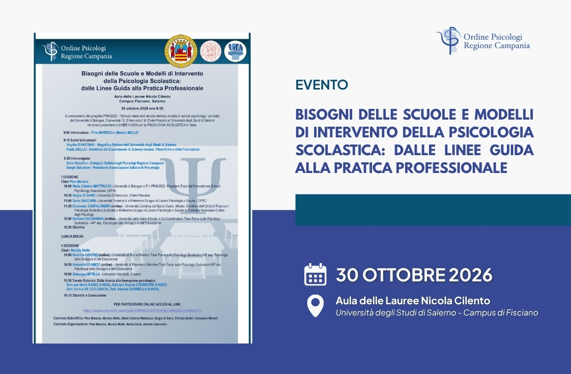 Bisogni delle Scuole e Modelli di Intervento della Psicologia Scolastica: dalle Linee Guida alla Pratica Professionale