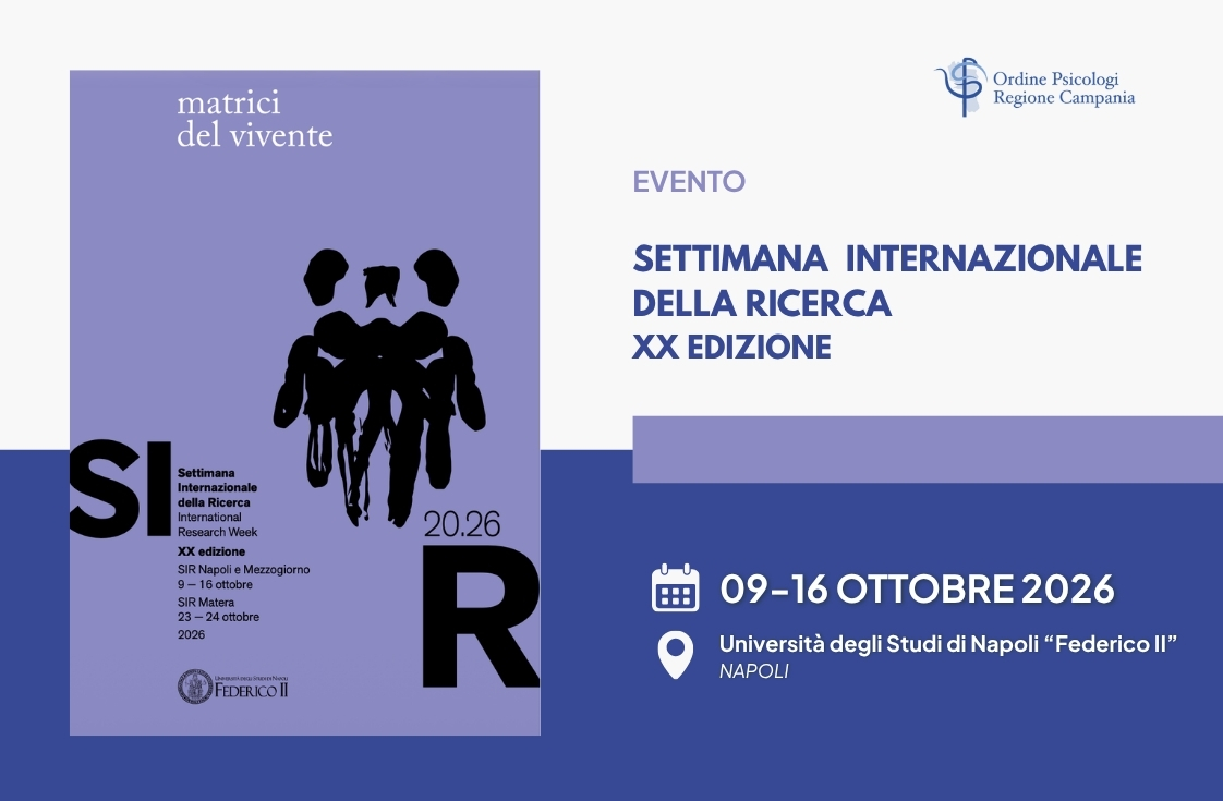 Settimana Internazionale della Ricerca 2026 – XX edizione: Matrici del vivente. Evoluzione, Coscienza, Post-umano